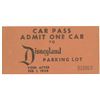 Image 1 : 1958 Disneyland Car Pass Ticket.
