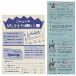 Magic Kingdom Club Card & Flyer.