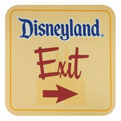 Disneyland Park Exit Sign.