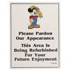 Image 1 : Mickey Mouse Construction Sign.
