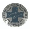 Image 1 : Santa Fe & Disneyland R.R. Fireman Badge.