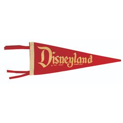 Red and White Disneyland Pennant.