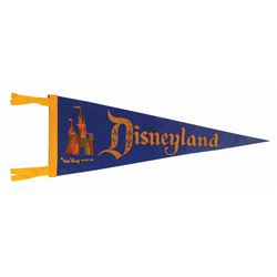 Blue Sleeping Beauty Castle Pennant.