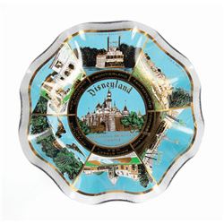 Disneyland Scalloped Glass Plate.