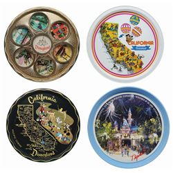 Set of (4) Disneyland Souvenir Trays.