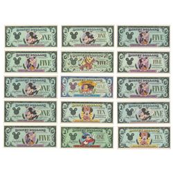 Group of (15) Disney Dollars.