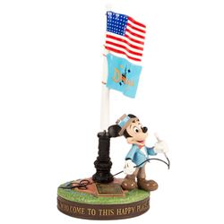 Mickey Mouse Disneyland Flagpole Statue.