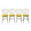 Image 1 : Set of (4) Yellow Plaza Pavilion Chairs.
