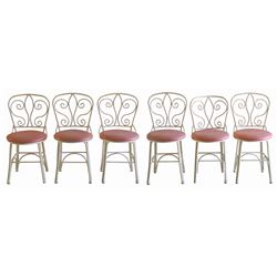 Set of (6) Plaza Inn Pink Chairs.