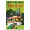 Image 1 : United Airlines Disneyland Travel Poster.
