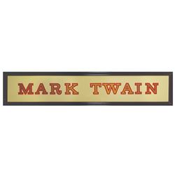 Mark Twain Entrance Sign.