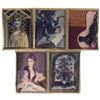 Image 2 : Complete Set of (5) Haunted Mansion Lenticular Cards.