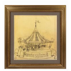 Original King Arthur Carrousel Drawing.