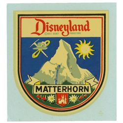 Disneyland Matterhorn Decal Sticker.