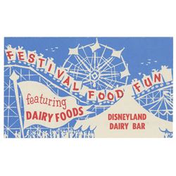 Tomorrowland Dairy Bar Recipe Flyer.