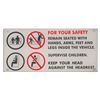 Image 2 : Set of (3) Attraction Vehicle Safety Signs.