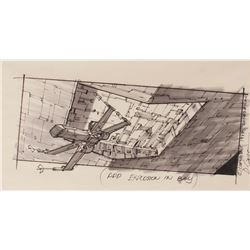 Signed Star Tours Storyboard Drawing.