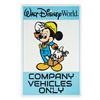 Image 1 : Walt Disney World Company Vehicle Parking Sign.