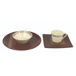 Set of Polynesian Hotel Ohana Restaurant Dishware.
