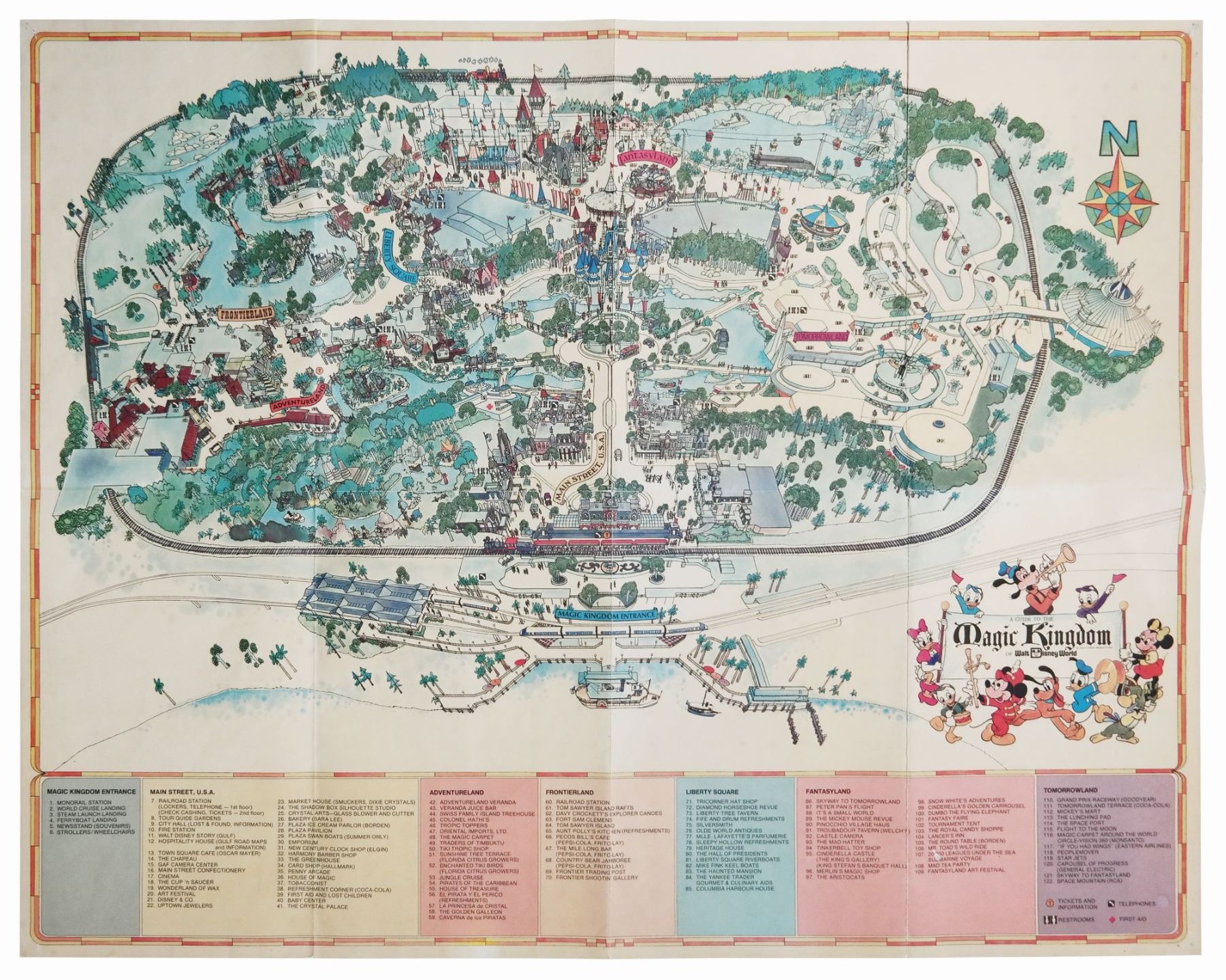 1975 Walt Disney World Souvenir Map 1975 Walt Disney World Souvenir Map