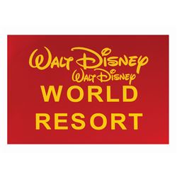 Walt Disney World Resort Sign Test.