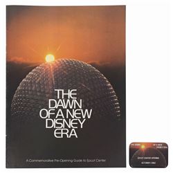 Epcot Pre-Opening Book & Button.