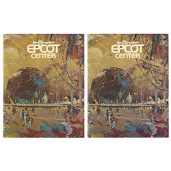Pair of Signed Epcot Pre-Opening Guides.