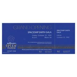 Spaceship Earth Gala Ticket.