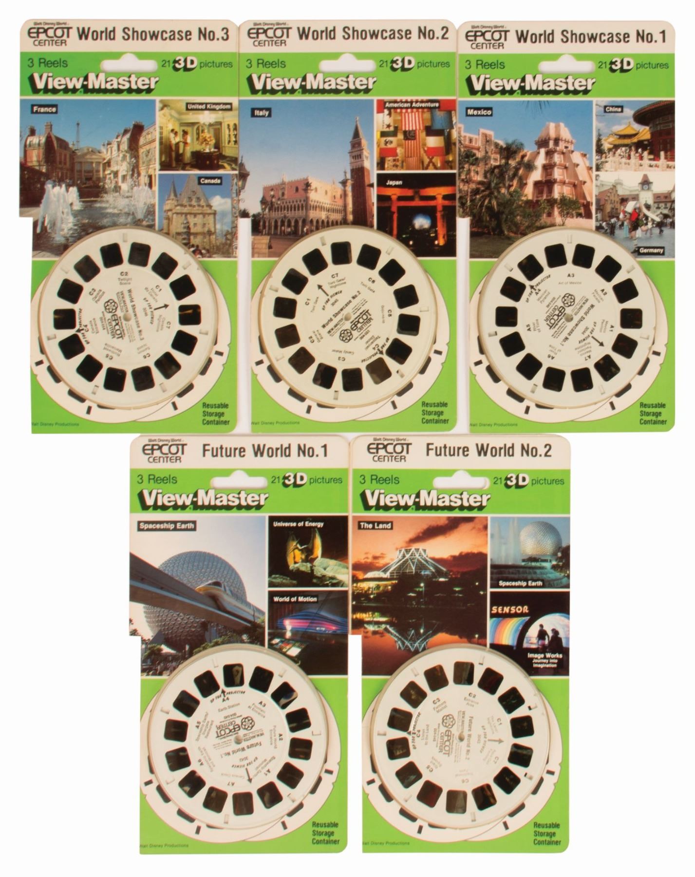 Collection Of 5 Epcot View Master Reels