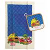 Image 1 : Kitchen Kabaret Potholder & Dish Towel.