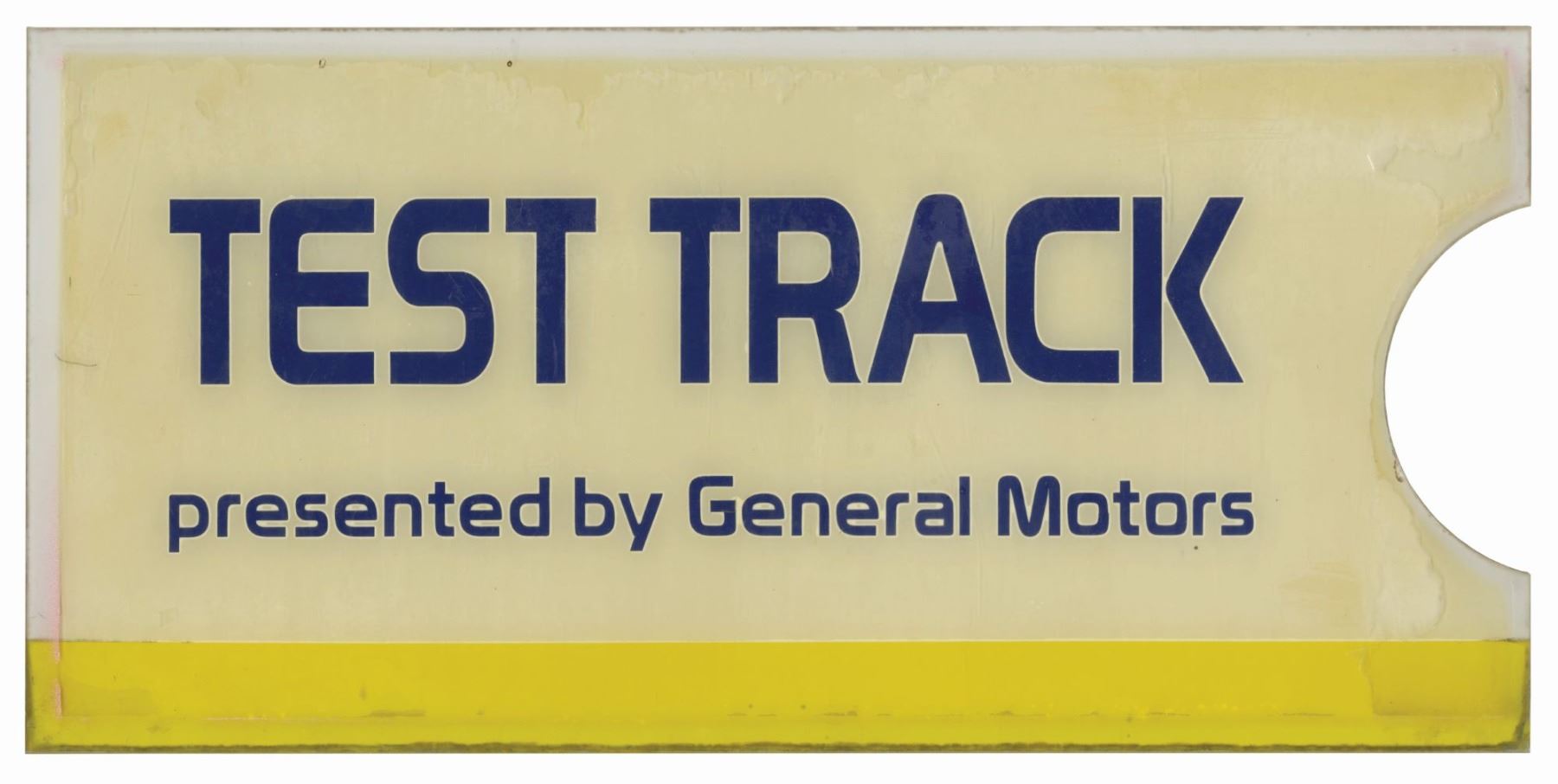 Test Track General Motors Sign.