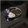 Image 1 : Elegant Ladies Tanzanite Ring On Silver Mount Size 8