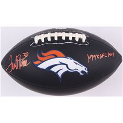 Terrell Davis Signed Denver Broncos Logo Football Inscribed "1998 NFL MVP" (Radtke COA  Davis Hologr