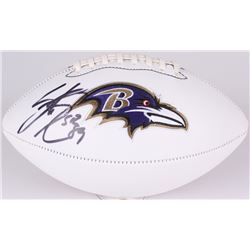 Steve Smith Sr. Signed Ravens Logo Football (Smith Hologram)