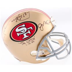 Joe Montana  Dwight Clark Signed 49ers Full-Size Helmet Inscribed "The Catch"  "1-10-82" with Hand-D