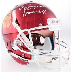 O.J. Simpson Signed USC Trojans Full-Size Red Chrome Helmet Inscribed "Heisman 68'" (JSA COA)
