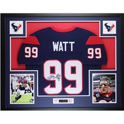 JJ Watt Signed 35" x 43" Custom Framed Jersey (JSA COA)