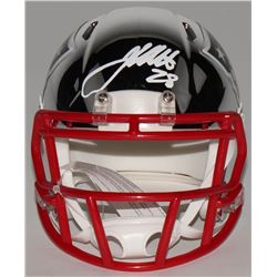James White Signed New England Patriots Chrome Speed Mini Helmet (Fanatics Hologram)
