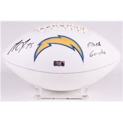 Melvin Gordon Signed Los Angeles Chargers Logo Football Inscribed "Flash Gordon" (Radtke COA)