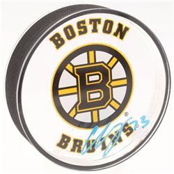 Charlie McAvoy Signed Boston Bruins Acrylic Logo Hockey Puck (Your Sports Memorabilia Store COA)