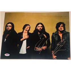 Caleb Followill  Jared Followill Signed "Kings of Leon" 11x14 Photo (PSA COA)