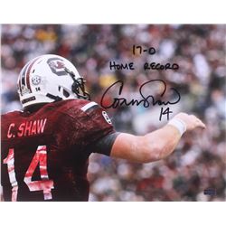 Connor Shaw Signed South Carolina Gamecocks 16x20 Photo Inscribed "17-0 Home Record" (Radtke COA)