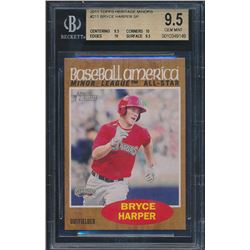 2011 Topps Heritage Minors #211 Bryce Harper SP (BGS 9.5)