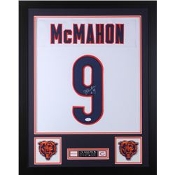 Jim McMahon Signed 24x30 Custom Framed Jersey (JSA COA)