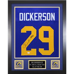 Eric Dickerson Signed 24x30 Custom Framed Jersey (JSA COA)