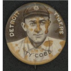 1910-12 Sweet Caporal Pins P2 #29A Ty Cobb Small Letters