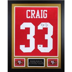 Roger Craig Signed 24x30 Custom Framed Jersey (JSA COA)