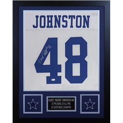 Daryl Johnston Signed  24x30 Custom Framed Jersey (JSA COA)