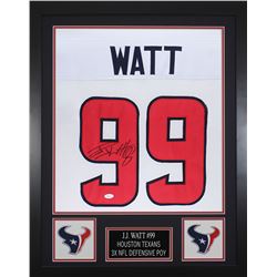JJ Watt Signed  24x30 Custom Framed Jersey (JSA COA)
