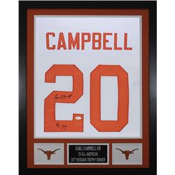 Earl Campbell Signed 24x30 Custom Framed Jersey (JSA COA)